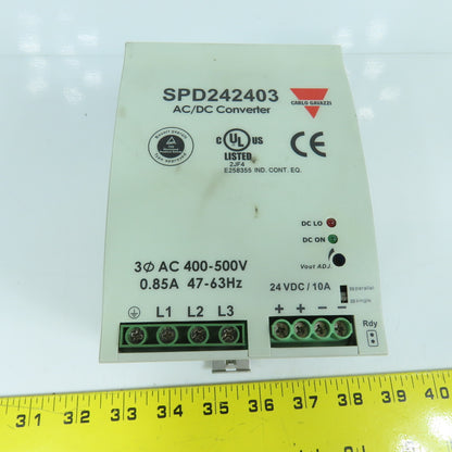 Carlo Gavazzi SPD242403 24V DC 240W Power Supply 400-500VAC 3PH 0.85A Input