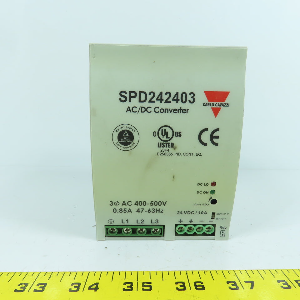 Carlo Gavazzi SPD242403 24V DC 240W Power Supply 400-500VAC 3PH 0.85A Input