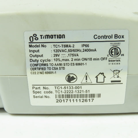 TiMotion TC1-T5MA-2 Linear Actuator Control Box 120VAC IP66