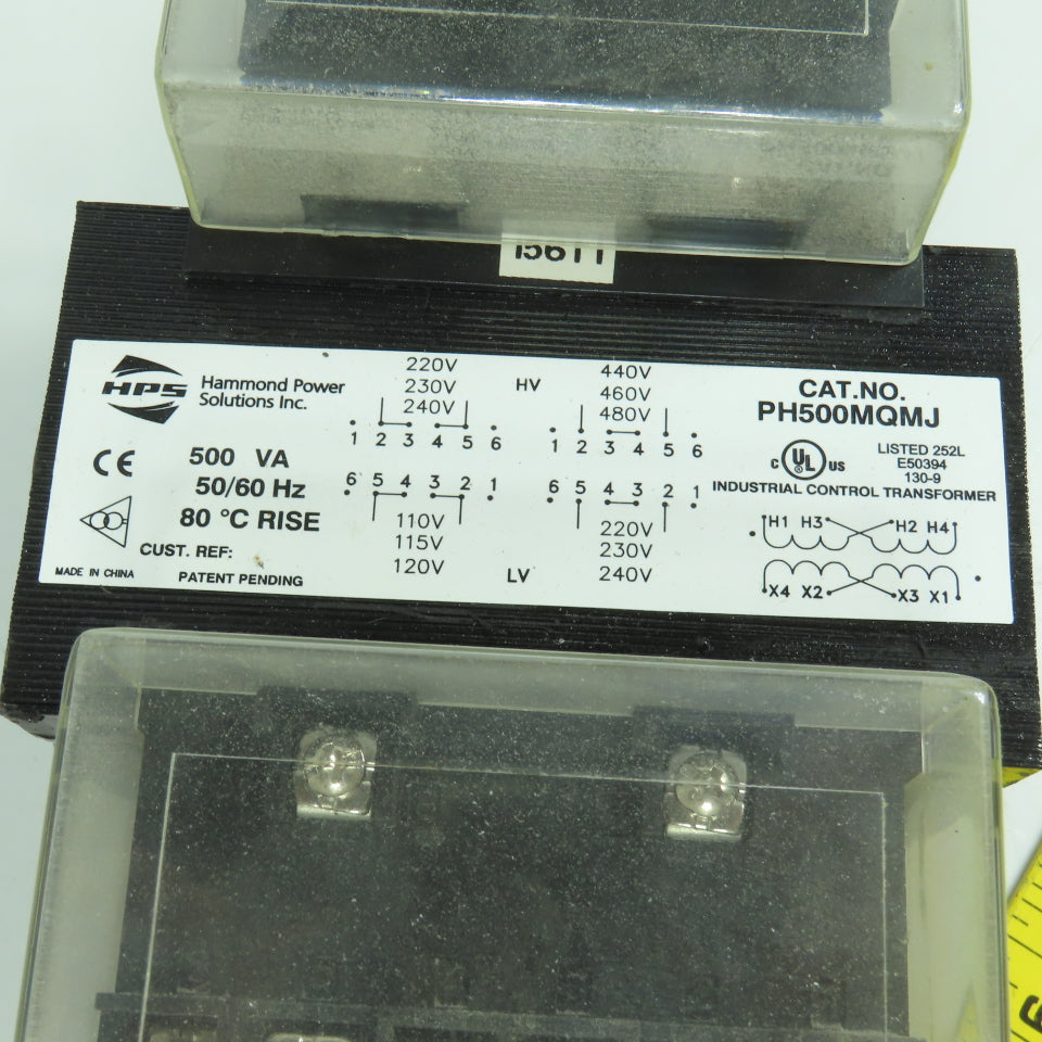 Hammond PH500MQMJ 500VA Control Transformer Pri 220-480V Sec 110-240V 1PH