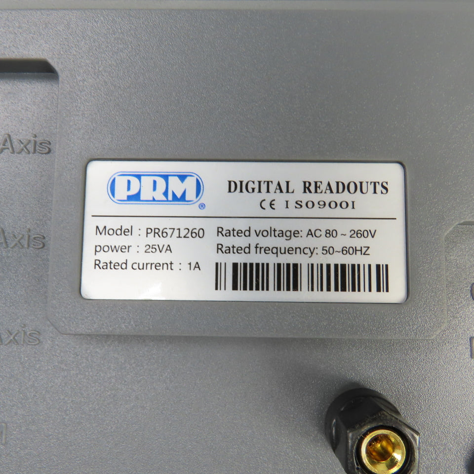 PRM PR671260 2-Axis Digital Readout Kit W/ 12" & 60" Linear Scales 120V