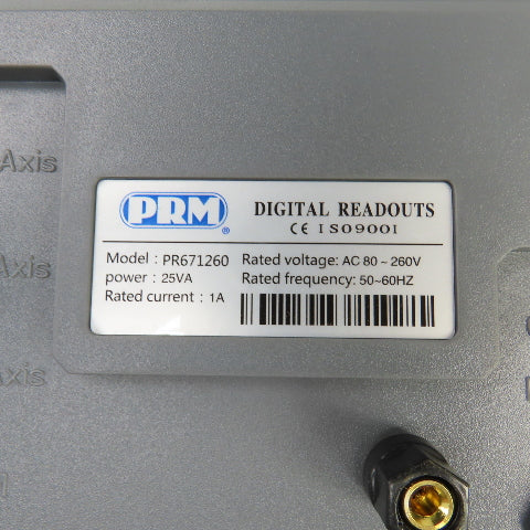 PRM PR671260 2-Axis Digital Readout Kit W/ 12" & 60" Linear Scales 120V