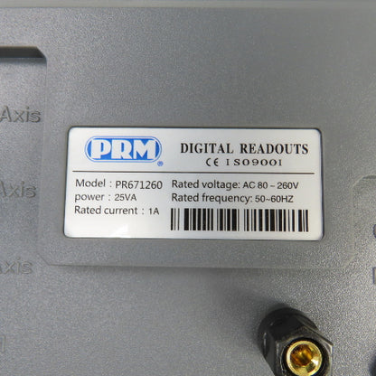 PRM PR671260 2-Axis Digital Readout Kit W/ 12" & 60" Linear Scales 120V