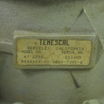 Temescal 2532 4" 90° Vacuum Cylinder Valve 8-Bolt Flange Mount 0024-7301-2