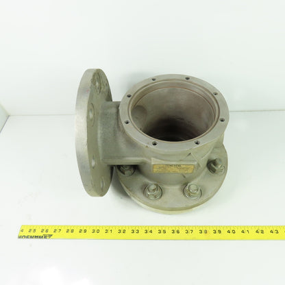 Temescal 2532 4" 90° Vacuum Cylinder Valve 8-Bolt Flange Mount 0024-7301-2