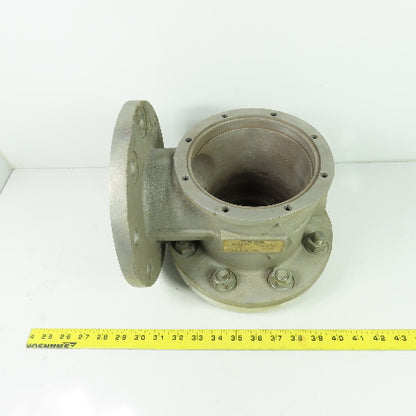 Temescal 2532 4" 90° Vacuum Cylinder Valve 8-Bolt Flange Mount 0024-7301-2