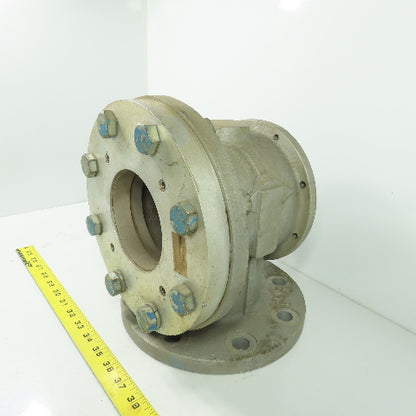 Temescal 2532 4" 90° Vacuum Cylinder Valve 8-Bolt Flange Mount 0024-7301-2