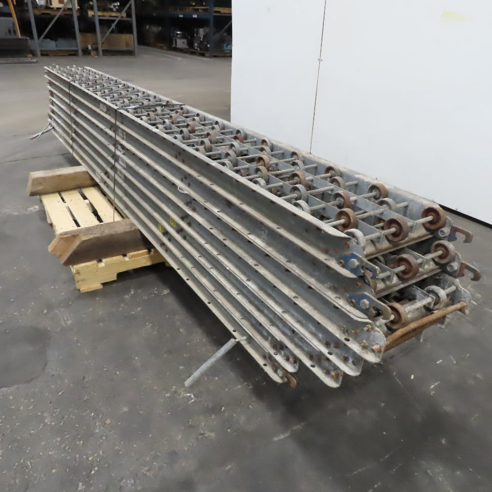 Versa Ferguson Skate Wheel Gravity Roller Conveyor 10" BF 10' Sections Lot Of 7