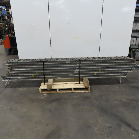 Versa Ferguson Skate Wheel Gravity Roller Conveyor 10" BF 10' Sections Lot Of 7