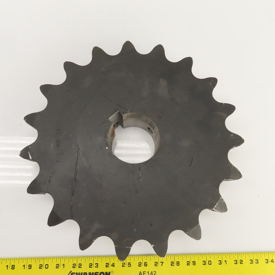 Martin 160B19 19 Tooth #160 Roller Chain Sprocket 3" Bore 12.1511" Pitch Dia.
