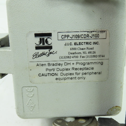 J.I.C. CPP-J109/CDR-J100 Allen Bradley DH + Programming Port/Duplex Receptacle