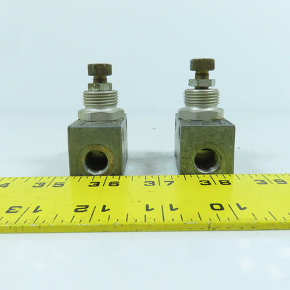 Festo GRA-1/4B One-Way Pneumatic Flow Control Valve 0.1-10 Bar 1/4" Lot Of 2