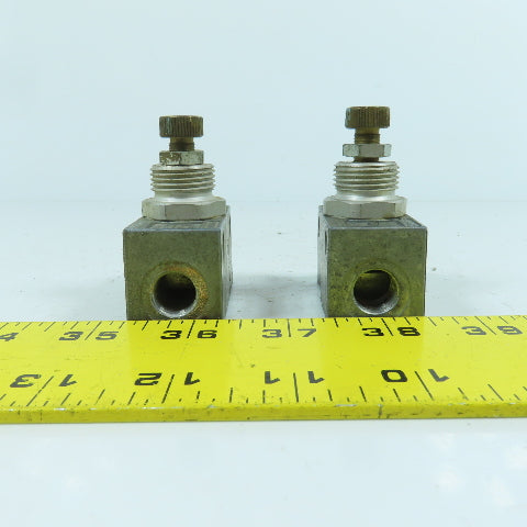 Festo GRA-1/4B One-Way Pneumatic Flow Control Valve 0.1-10 Bar 1/4" Lot Of 2