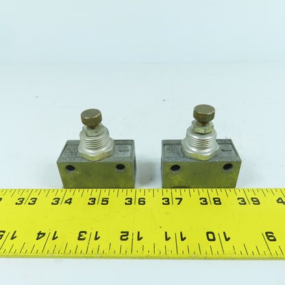 Festo GRA-1/4B One-Way Pneumatic Flow Control Valve 0.1-10 Bar 1/4" Lot Of 2