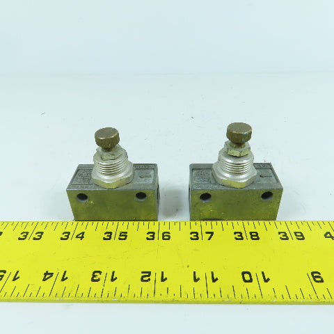 Festo GRA-1/4B One-Way Pneumatic Flow Control Valve 0.1-10 Bar 1/4" Lot Of 2