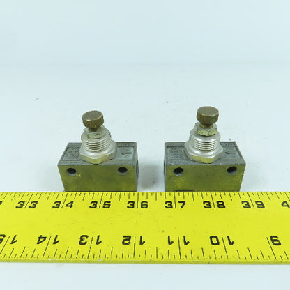 Festo GRA-1/4B One-Way Pneumatic Flow Control Valve 0.1-10 Bar 1/4" Lot Of 2