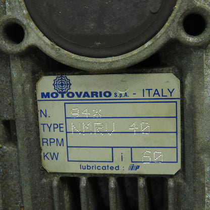 Motovario NMRV 40 60:1 Left Angle Gear Motor 230/400V 3Ph 29RPM Output