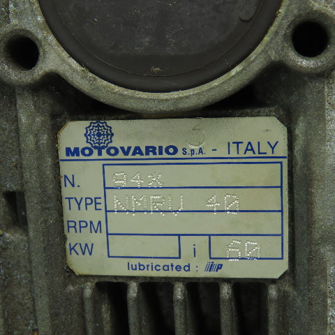 Motovario NMRV 40 60:1 Left Angle Gear Motor 230/400V 3Ph 29RPM Output