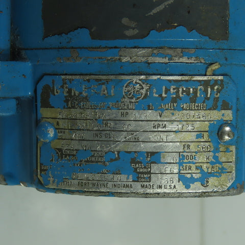 General Electric 5K32NN118X 3Ph 1/3HP Explosion Proof AC Motor 230/460V 1725RPM