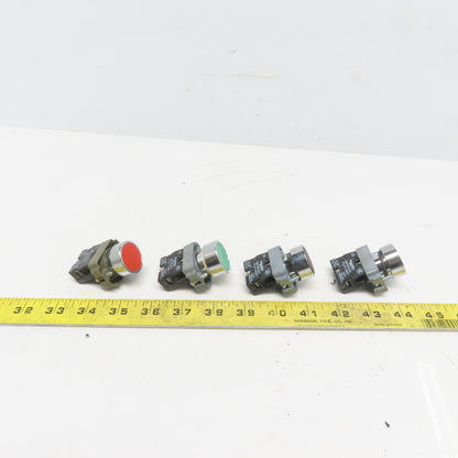 Schneider Momentary Black Push Button W/N.O. Contactor Lot of 6