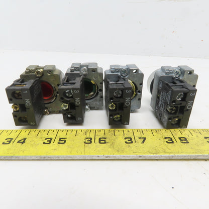 Schneider Momentary Black Push Button W/N.O. Contactor Lot of 6