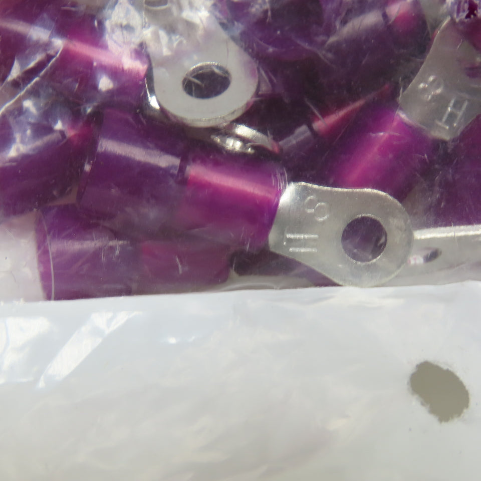 Hillsdale Terminal 50608N #8 Crimp On Wire Ring Terminal 600V Lot Of 100