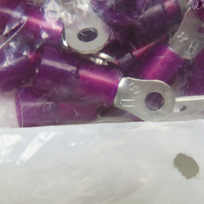 Hillsdale Terminal 50608N #8 Crimp On Wire Ring Terminal 600V Lot Of 100