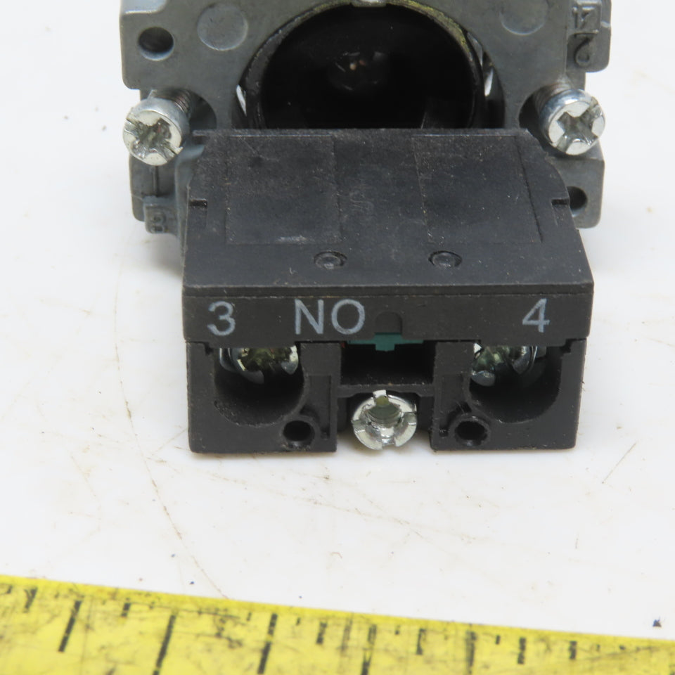 Schneider 2 Position Maintain Black Switch W/N.O. ZB2-BE101C Contact Lot of 2