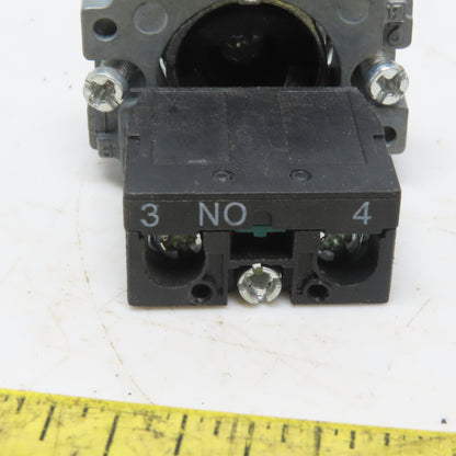 Schneider 2 Position Maintain Black Switch W/N.O. ZB2-BE101C Contact Lot of 2