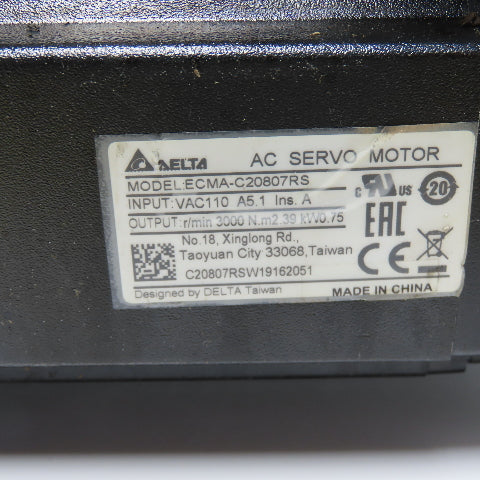 Delta ECMA-C20807RS 0.75KV AC Servo Rotary Turn Table 360° Turn110V 1Ph 3000RPM