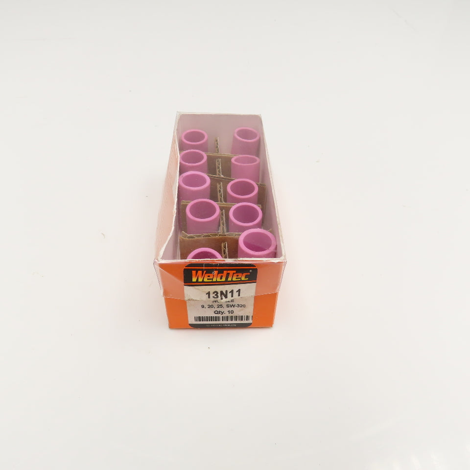 WeldTec 13N11 No. 7 7/16" Alumina Nozzle 9, 20, 25, SW-320 Lot Of 10
