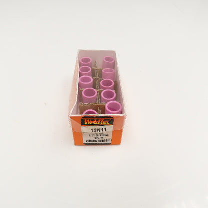 WeldTec 13N11 No. 7 7/16" Alumina Nozzle 9, 20, 25, SW-320 Lot Of 10