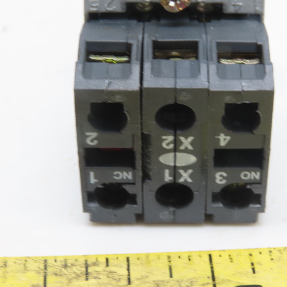 Schneider Push Button W/N.O. ZBE-101 Contact Lot of 3