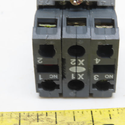 Schneider Push Button W/N.O. ZBE-101 Contact Lot of 3