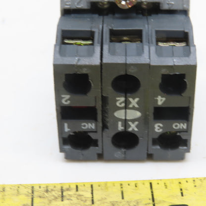 Schneider Push Button W/N.O. ZBE-101 Contact Lot of 3