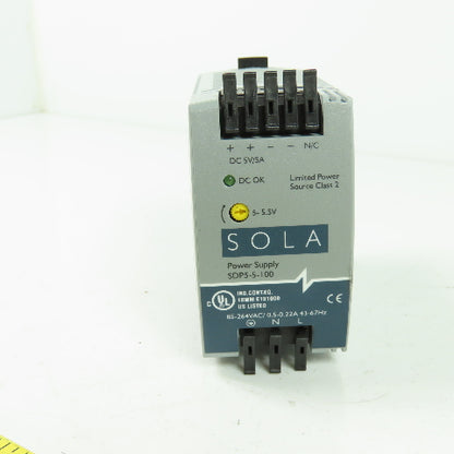 Sola SDP5-5-100 AC-DC Power Supply 85-264VAC Input 24VDC Out 5A