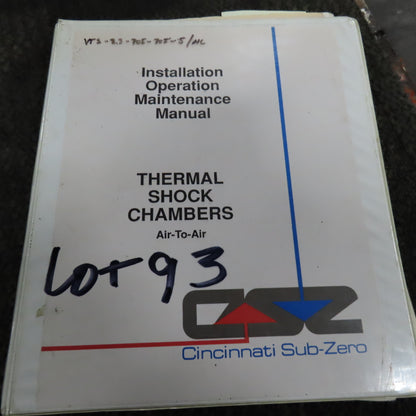 Cincinnati Sub-Zero VTS-3.3 Air To Air Thermal Shock Chamber -100°F To 375°F