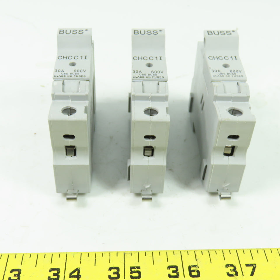 Cooper Bussmann CHCC1I 600V 30A Fuse Holder Block Lot Of 3