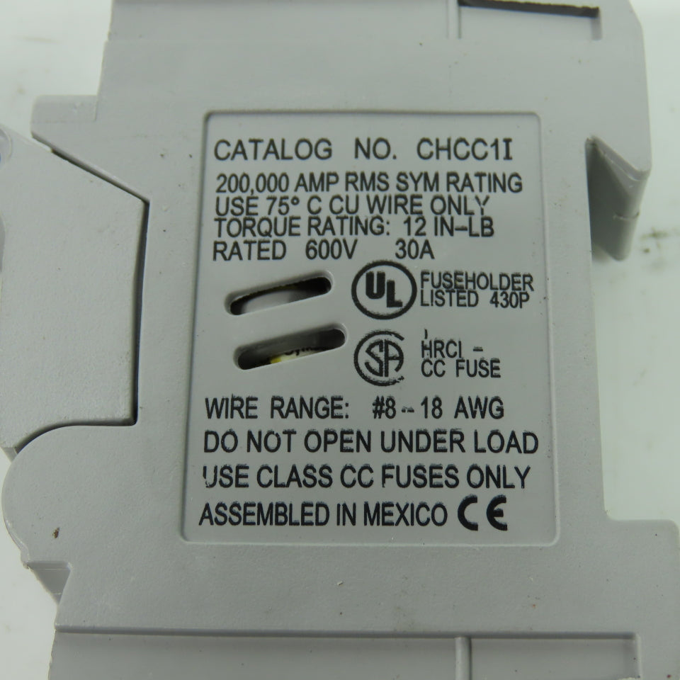 Cooper Bussmann CHCC1I 600V 30A Fuse Holder Block Lot Of 3