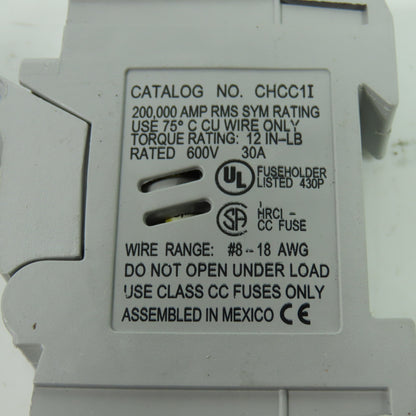 Cooper Bussmann CHCC1I 600V 30A Fuse Holder Block Lot Of 3