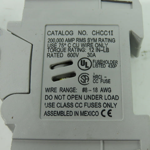 Cooper Bussmann CHCC1I 600V 30A Fuse Holder Block Lot Of 3