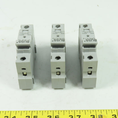 Cooper Bussmann CHCC1I 600V 30A Fuse Holder Block Lot Of 3