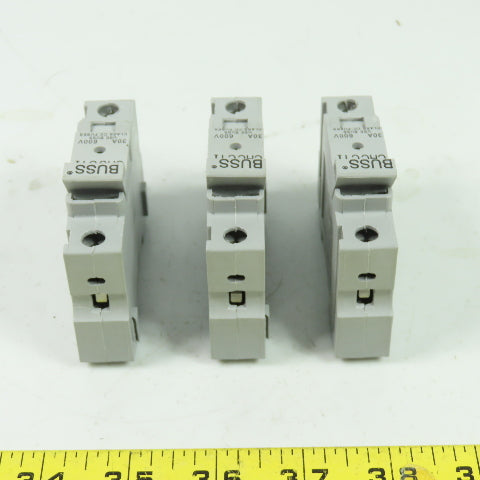 Cooper Bussmann CHCC1I 600V 30A Fuse Holder Block Lot Of 3