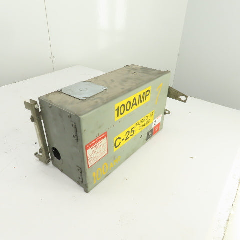 General Electric AC1463R Armor-Clad 100A 600V Fusible Bus Plug Switch 3PH 4 Wire