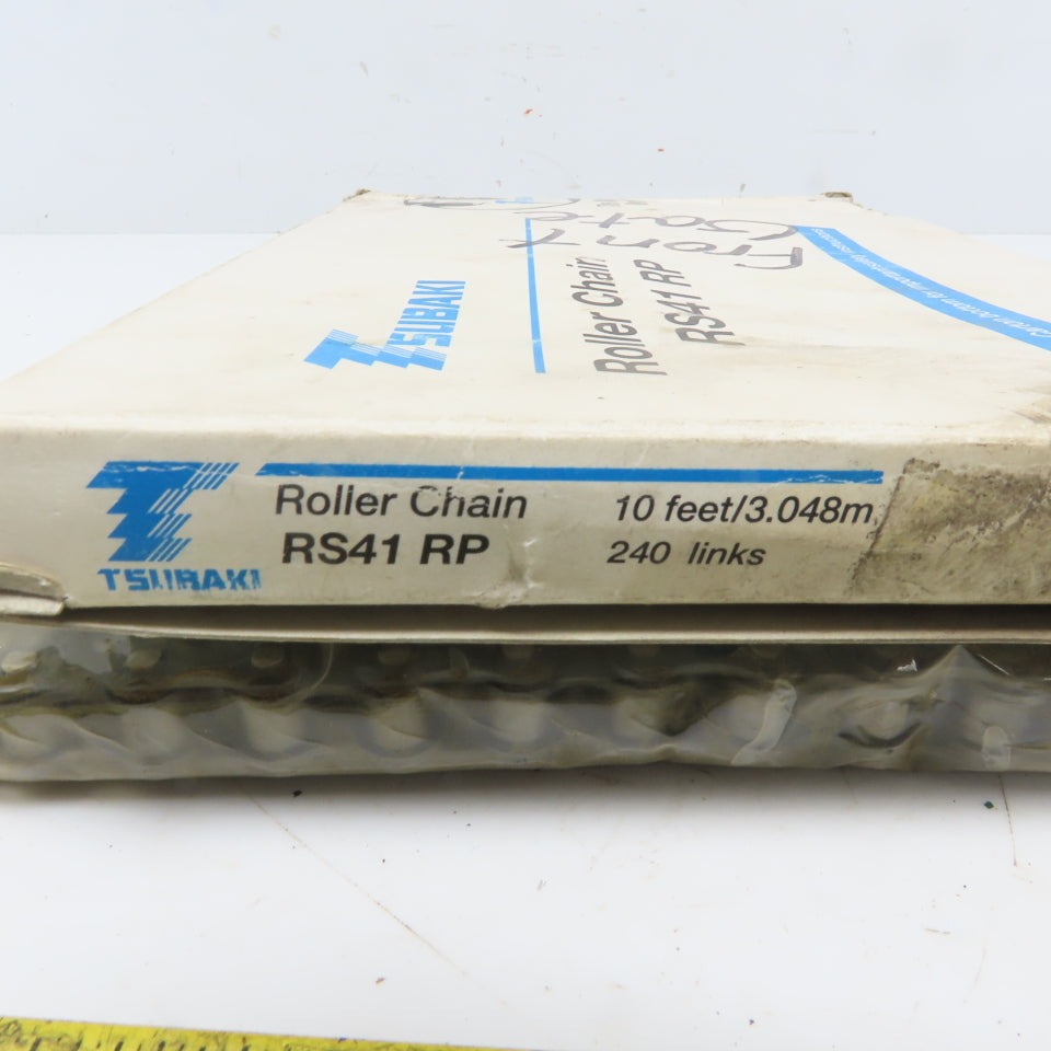 TSUBAKI RS41-1-RP Riveted Roller Chain 10' 240' Links W/Master Link