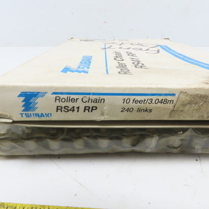TSUBAKI RS41-1-RP Riveted Roller Chain 10' 240' Links W/Master Link