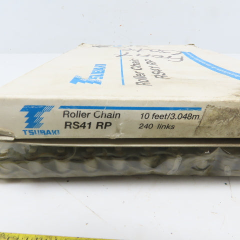 TSUBAKI RS41-1-RP Riveted Roller Chain 10' 240' Links W/Master Link