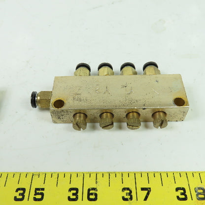 Aluminum Piston Oil Distributor Manifold Block 4 Position Lot Of 2