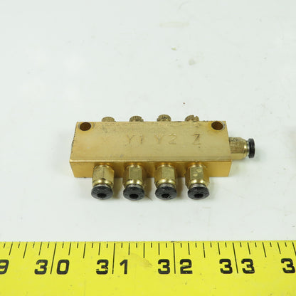 Aluminum Piston Oil Distributor Manifold Block 4 Position Lot Of 2