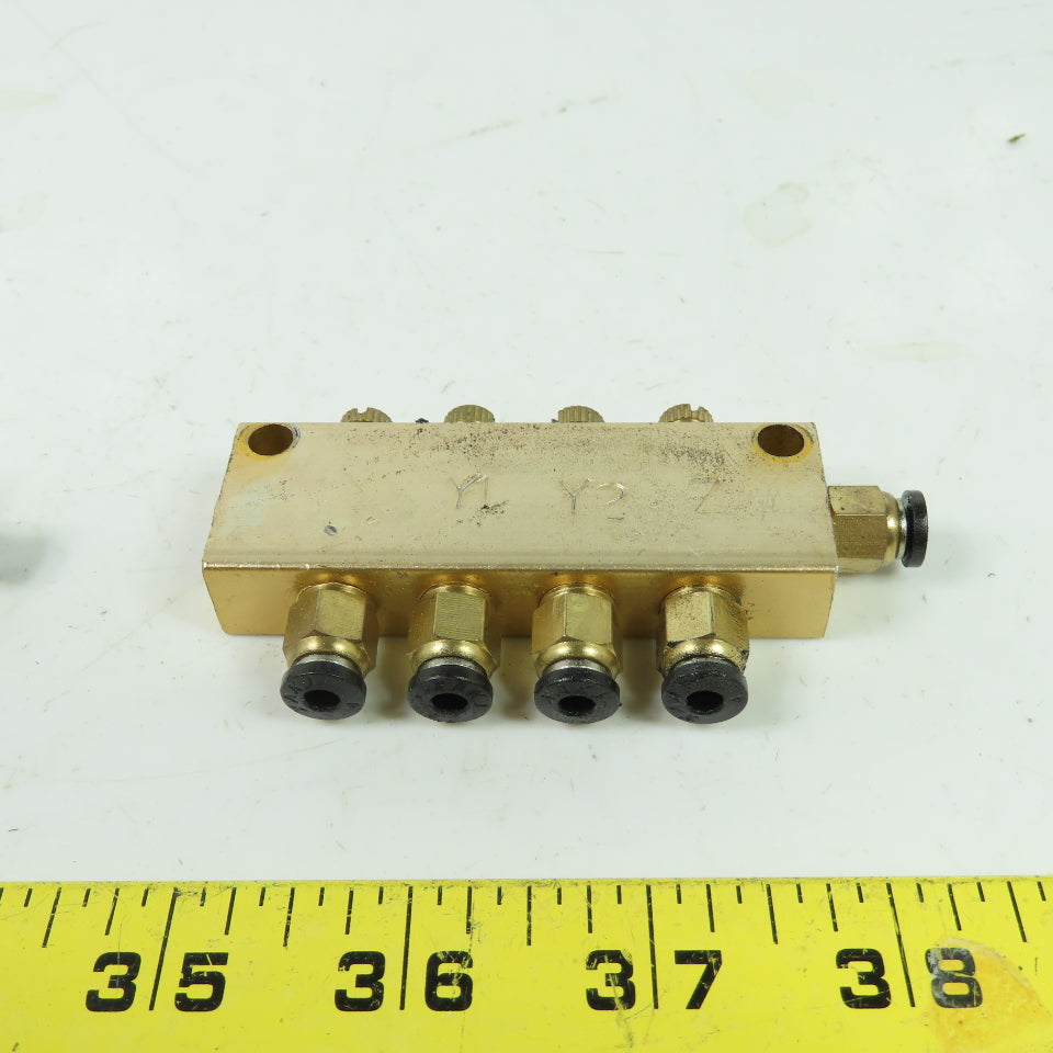 Aluminum Piston Oil Distributor Manifold Block 4 Position Lot Of 2